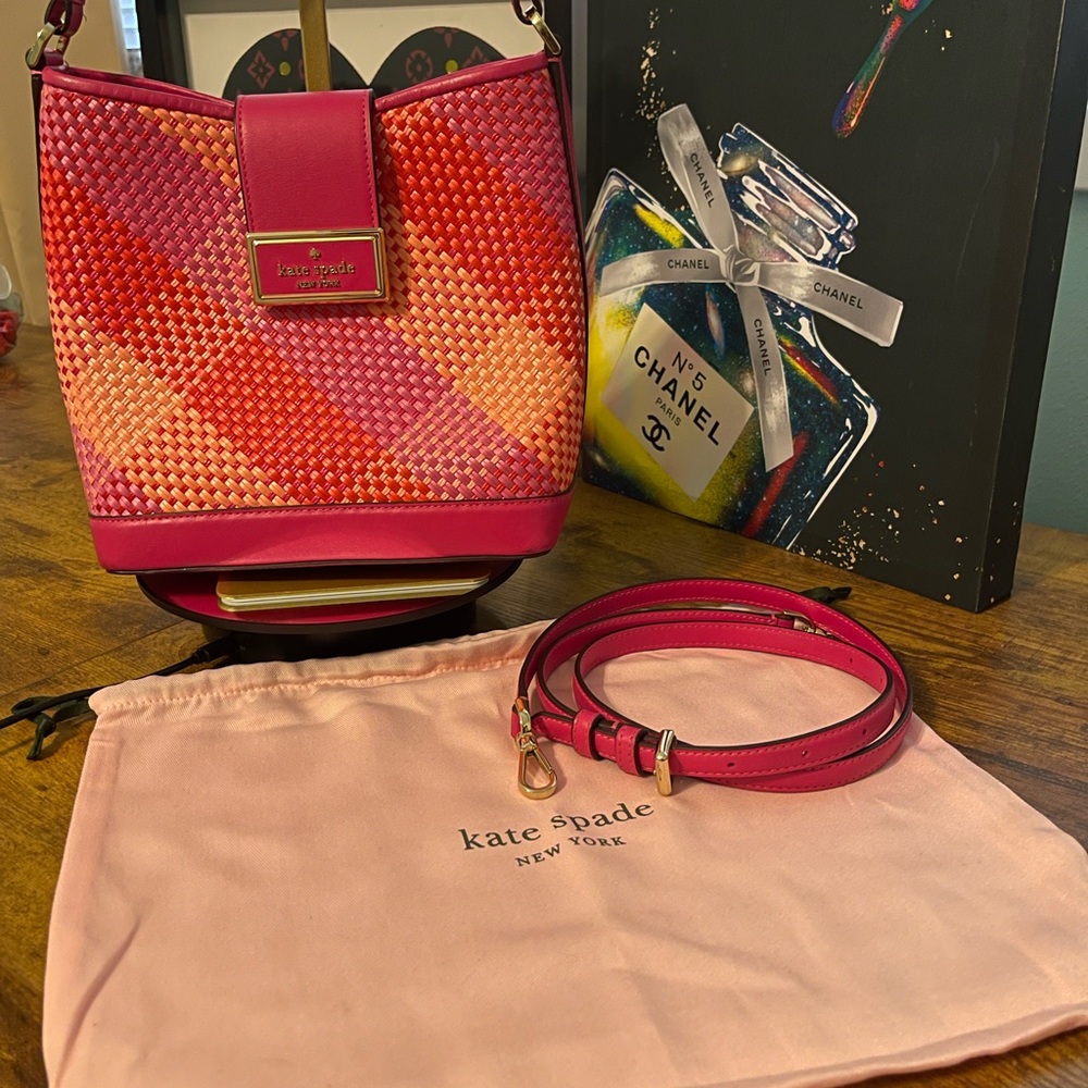Kate Spade Pink and Orange Women's Bag NWOT + dusty